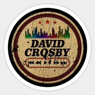 Graphic David Name Retro Distressed Cassette Tape Vintage Sticker